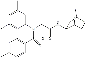 N-bicyclo[2.2.1]hept-2-yl-2-{3,5-dimethyl[(4-methylphenyl)sulfonyl]anilino}acetamide 구조식 이미지