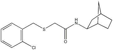 N-bicyclo[2.2.1]hept-2-yl-2-[(2-chlorobenzyl)sulfanyl]acetamide 구조식 이미지