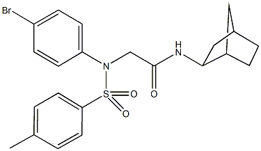 N-bicyclo[2.2.1]hept-2-yl-2-{4-bromo[(4-methylphenyl)sulfonyl]anilino}acetamide 구조식 이미지