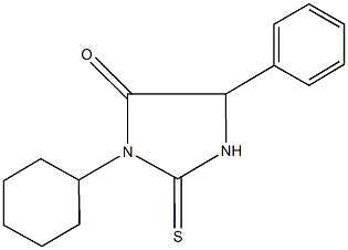 3-cyclohexyl-5-phenyl-2-thioxo-4-imidazolidinone 구조식 이미지