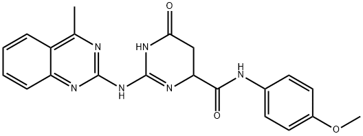 N-(4-methoxyphenyl)-2-[(4-methyl-2-quinazolinyl)amino]-6-oxo-1,4,5,6-tetrahydro-4-pyrimidinecarboxamide Structure