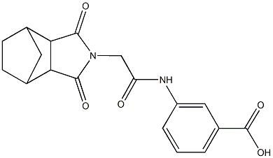 3-{[(3,5-dioxo-4-azatricyclo[5.2.1.0~2,6~]dec-4-yl)acetyl]amino}benzoic acid Structure