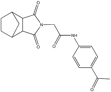 N-(4-acetylphenyl)-2-(3,5-dioxo-4-azatricyclo[5.2.1.0~2,6~]dec-4-yl)acetamide Structure