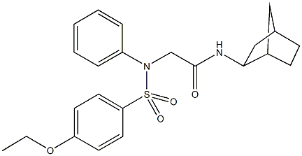 N-bicyclo[2.2.1]hept-2-yl-2-{[(4-ethoxyphenyl)sulfonyl]anilino}acetamide 구조식 이미지