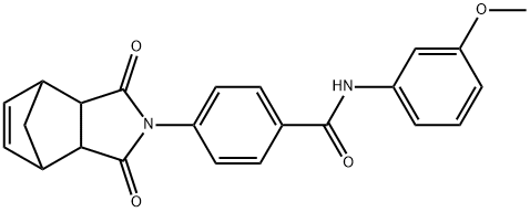 4-(3,5-dioxo-4-azatricyclo[5.2.1.0~2,6~]dec-8-en-4-yl)-N-(3-methoxyphenyl)benzamide 구조식 이미지