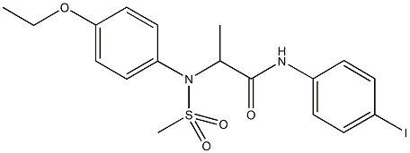 2-[4-ethoxy(methylsulfonyl)anilino]-N-(4-iodophenyl)propanamide 구조식 이미지