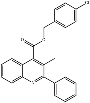 4-chlorobenzyl 3-methyl-2-phenyl-4-quinolinecarboxylate Structure