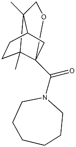 1-[(6,7-dimethyl-4-oxatricyclo[4.3.0.0~3,7~]non-3-yl)carbonyl]azepane Structure