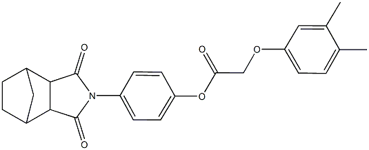 4-(3,5-dioxo-4-azatricyclo[5.2.1.0~2,6~]dec-4-yl)phenyl (3,4-dimethylphenoxy)acetate 구조식 이미지