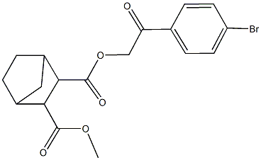 2-[2-(4-bromophenyl)-2-oxoethyl] 3-methyl bicyclo[2.2.1]heptane-2,3-dicarboxylate 구조식 이미지