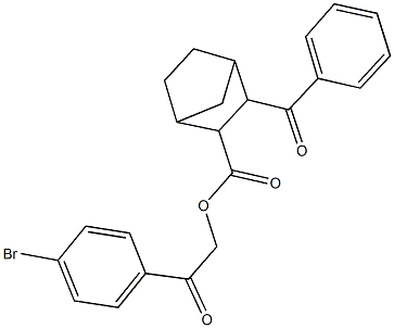 2-(4-bromophenyl)-2-oxoethyl 3-benzoylbicyclo[2.2.1]heptane-2-carboxylate 구조식 이미지