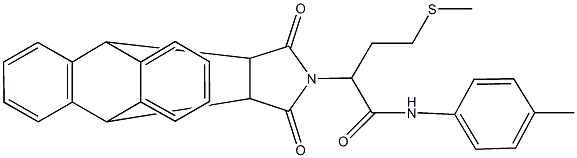 2-(16,18-dioxo-17-azapentacyclo[6.6.5.0~2,7~.0~9,14~.0~15,19~]nonadeca-2,4,6,9,11,13-hexaen-17-yl)-N-(4-methylphenyl)-4-(methylsulfanyl)butanamide Structure