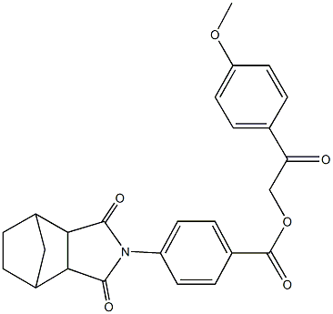 2-(4-methoxyphenyl)-2-oxoethyl 4-(3,5-dioxo-4-azatricyclo[5.2.1.0~2,6~]dec-4-yl)benzoate 구조식 이미지