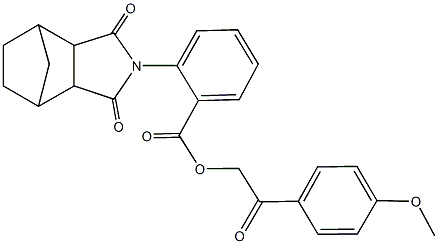 2-(4-methoxyphenyl)-2-oxoethyl 2-(3,5-dioxo-4-azatricyclo[5.2.1.0~2,6~]dec-4-yl)benzoate 구조식 이미지