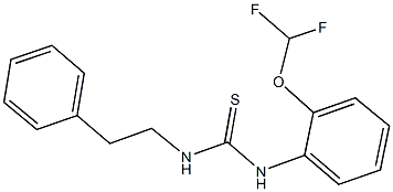 N-[2-(difluoromethoxy)phenyl]-N'-(2-phenylethyl)thiourea 구조식 이미지