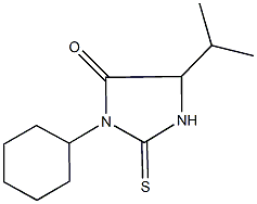 3-cyclohexyl-5-isopropyl-2-thioxoimidazolidin-4-one 구조식 이미지