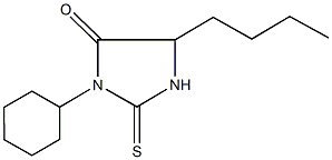 5-butyl-3-cyclohexyl-2-thioxoimidazolidin-4-one Structure