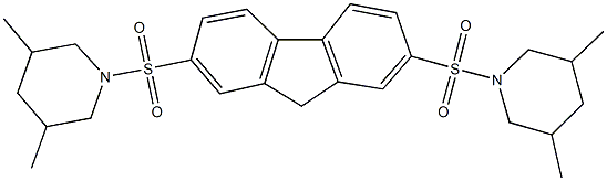 1-({7-[(3,5-dimethyl-1-piperidinyl)sulfonyl]-9H-fluoren-2-yl}sulfonyl)-3,5-dimethylpiperidine 구조식 이미지