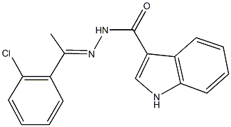 N'-[1-(2-chlorophenyl)ethylidene]-1H-indole-3-carbohydrazide 구조식 이미지