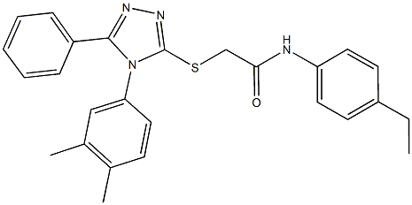 2-{[4-(3,4-dimethylphenyl)-5-phenyl-4H-1,2,4-triazol-3-yl]sulfanyl}-N-(4-ethylphenyl)acetamide Structure