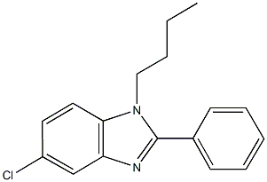 1-butyl-5-chloro-2-phenyl-1H-benzimidazole 구조식 이미지