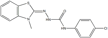 3-methyl-1,3-benzothiazol-2(3H)-one N-(4-chlorophenyl)semicarbazone Structure