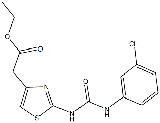 ethyl (2-{[(3-chloroanilino)carbonyl]amino}-1,3-thiazol-4-yl)acetate Structure