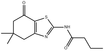 N-(5,5-dimethyl-7-oxo-4,5,6,7-tetrahydro-1,3-benzothiazol-2-yl)butanamide 구조식 이미지