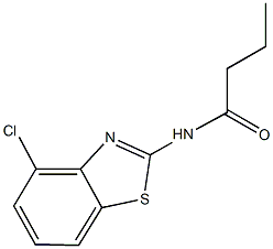 N-(4-chloro-1,3-benzothiazol-2-yl)butanamide 구조식 이미지