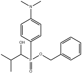 benzyl 4-(dimethylamino)phenyl(1-hydroxy-2-methylpropyl)phosphinate 구조식 이미지