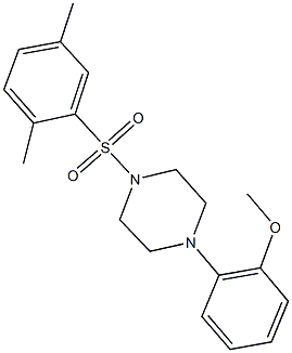 2-{4-[(2,5-dimethylphenyl)sulfonyl]-1-piperazinyl}phenyl methyl ether Structure