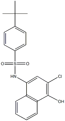 4-tert-butyl-N-(3-chloro-4-hydroxy-1-naphthyl)benzenesulfonamide 구조식 이미지