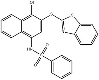 N-[3-(1,3-benzothiazol-2-ylsulfanyl)-4-hydroxy-1-naphthyl]benzenesulfonamide Structure