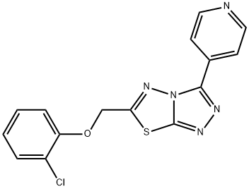 6-[(2-chlorophenoxy)methyl]-3-(4-pyridinyl)[1,2,4]triazolo[3,4-b][1,3,4]thiadiazole 구조식 이미지
