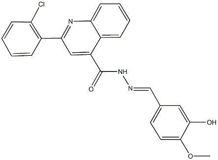 2-(2-chlorophenyl)-N'-(3-hydroxy-4-methoxybenzylidene)-4-quinolinecarbohydrazide Structure