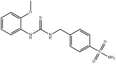 4-({[(2-methoxyanilino)carbothioyl]amino}methyl)benzenesulfonamide 구조식 이미지