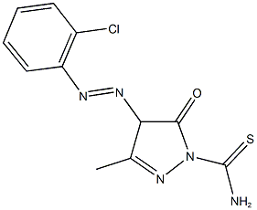 4-[(2-chlorophenyl)diazenyl]-3-methyl-5-oxo-4,5-dihydro-1H-pyrazole-1-carbothioamide Structure