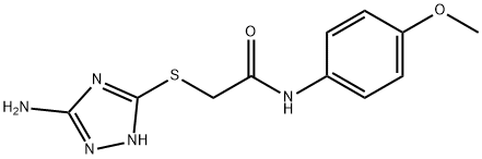 2-[(5-amino-1H-1,2,4-triazol-3-yl)sulfanyl]-N-(4-methoxyphenyl)acetamide 구조식 이미지