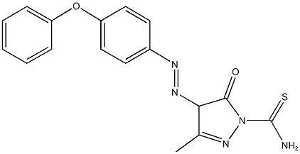 3-methyl-5-oxo-4-[(4-phenoxyphenyl)diazenyl]-4,5-dihydro-1H-pyrazole-1-carbothioamide Structure