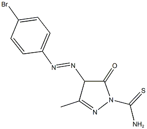 4-[(4-bromophenyl)diazenyl]-3-methyl-5-oxo-4,5-dihydro-1H-pyrazole-1-carbothioamide Structure