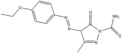 4-[(4-ethoxyphenyl)diazenyl]-3-methyl-5-oxo-4,5-dihydro-1H-pyrazole-1-carbothioamide Structure