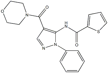 N-[4-(4-morpholinylcarbonyl)-1-phenyl-1H-pyrazol-5-yl]-2-thiophenecarboxamide Structure