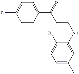 3-(2-chloro-5-methylanilino)-1-(4-chlorophenyl)-2-propen-1-one Structure
