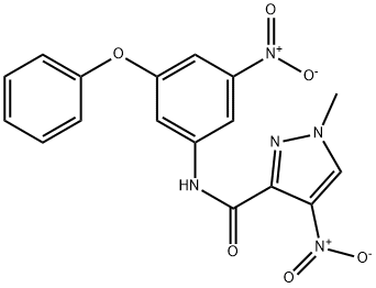 4-nitro-N-{3-nitro-5-phenoxyphenyl}-1-methyl-1H-pyrazole-3-carboxamide Structure