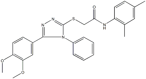 2-{[5-(3,4-dimethoxyphenyl)-4-phenyl-4H-1,2,4-triazol-3-yl]sulfanyl}-N-(2,4-dimethylphenyl)acetamide Structure