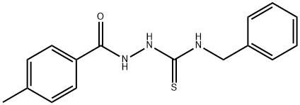 N-benzyl-2-(4-methylbenzoyl)hydrazinecarbothioamide 구조식 이미지