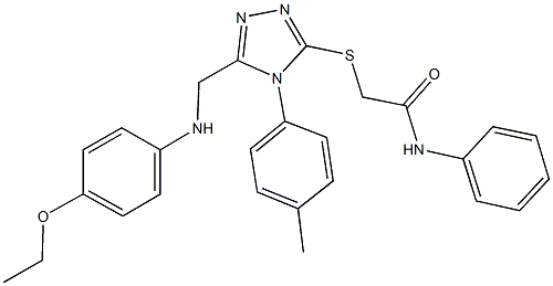 2-{[5-[(4-ethoxyanilino)methyl]-4-(4-methylphenyl)-4H-1,2,4-triazol-3-yl]sulfanyl}-N-phenylacetamide Structure