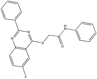 2-[(6-fluoro-2-phenylquinazolin-4-yl)sulfanyl]-N-phenylacetamide 구조식 이미지
