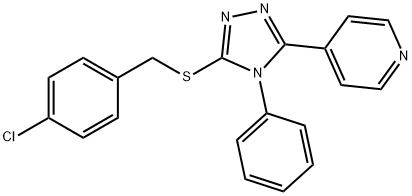 4-chlorobenzyl 4-phenyl-5-(4-pyridinyl)-4H-1,2,4-triazol-3-yl sulfide Structure