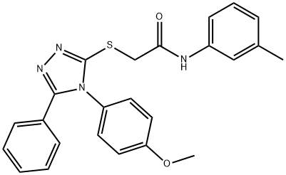 2-{[4-(4-methoxyphenyl)-5-phenyl-4H-1,2,4-triazol-3-yl]sulfanyl}-N-(3-methylphenyl)acetamide 구조식 이미지